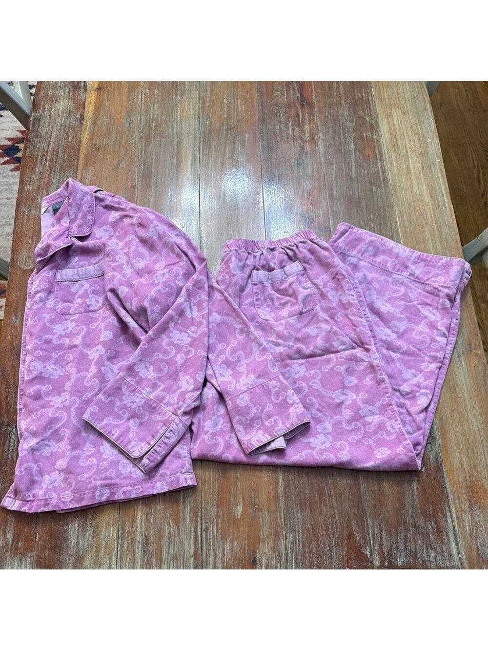 Hillard & Hanson Vintage Floral Pajama Set Large